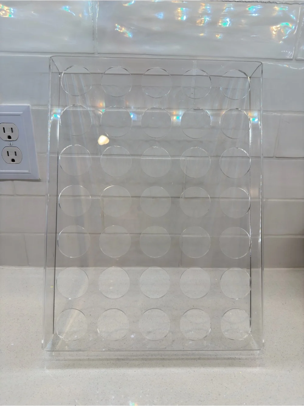 New Clear Acrylic Multi-Slot Organizer Tray - Clear